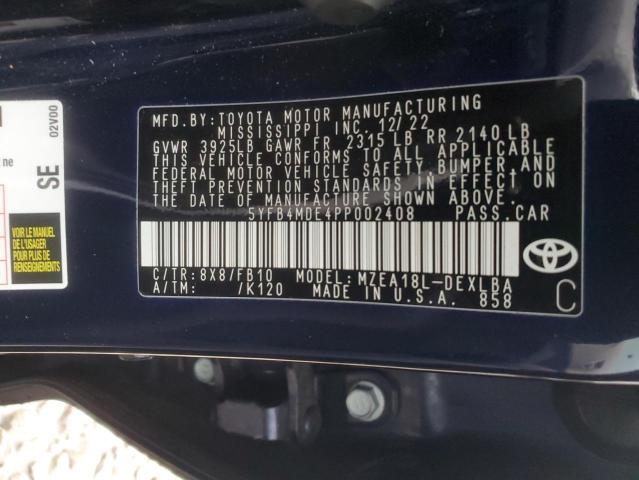 2023 TOYOTA COROLLA LE - 5YFB4MDE4PP002408