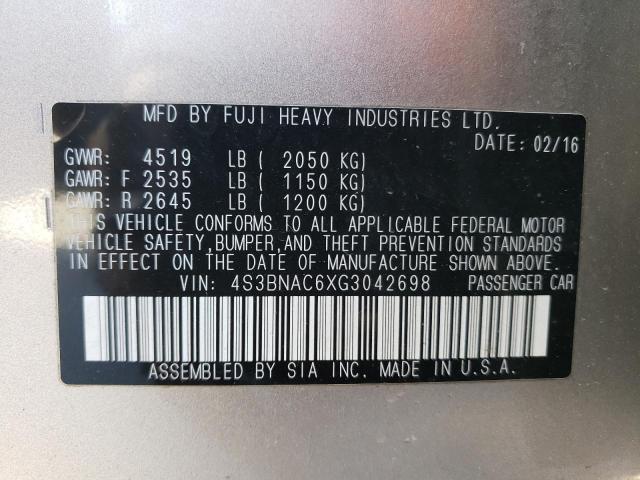 2016 SUBARU LEGACY 2.5 - 4S3BNAC6XG3042698
