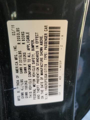 2016 HONDA ACCORD SPO - 1HGCR2F53GA137179