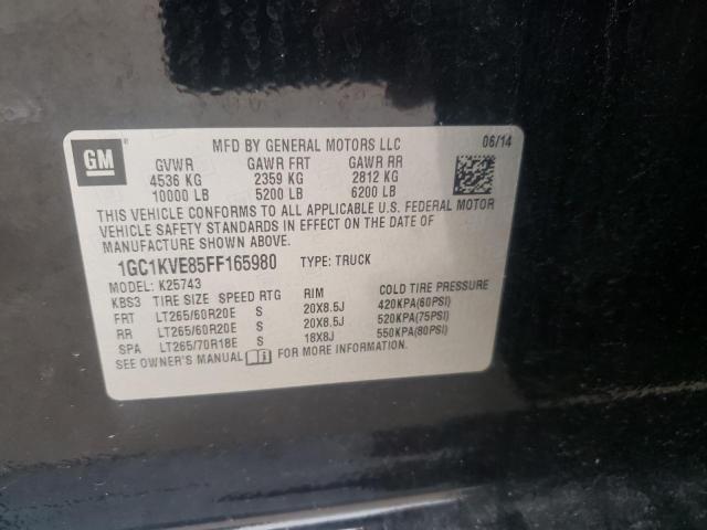 2015 CHEVROLET SILVERADO - 1GC1KVE85FF165980