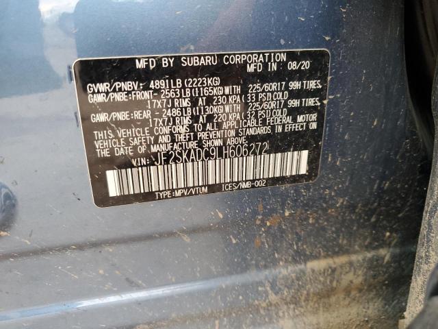 2020 SUBARU FORESTER JF2SKADC9LH606272