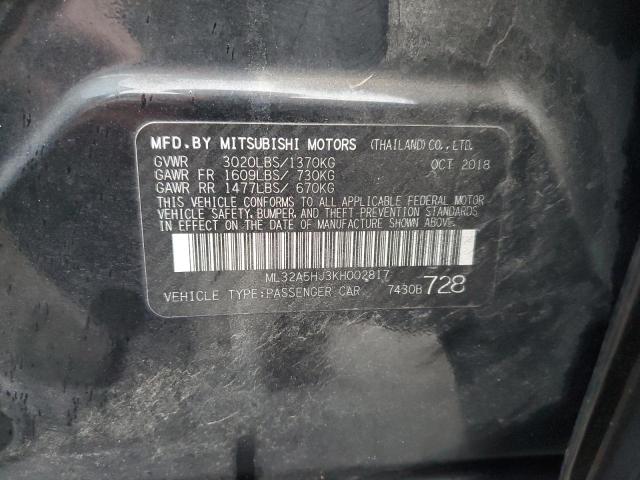 2019 MITSUBISHI MIRAGE LE - ML32A5HJ3KH002817