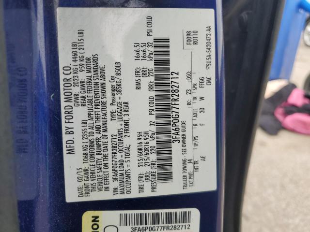 2015 FORD FUSION S - 3FA6P0G77FR282712