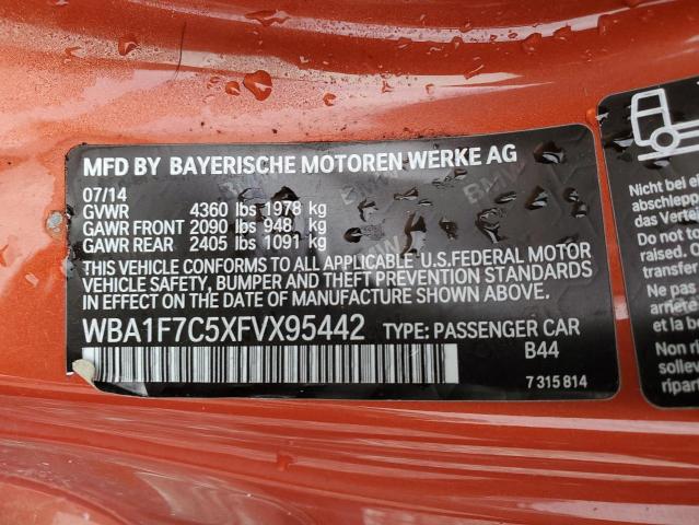 VIN WBA1F7C5XFVX95442 2015 BMW 2 SERIES no.12