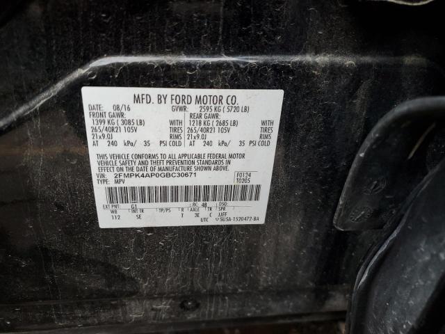 2016 FORD EDGE SPORT - 2FMPK4AP0GBC30671