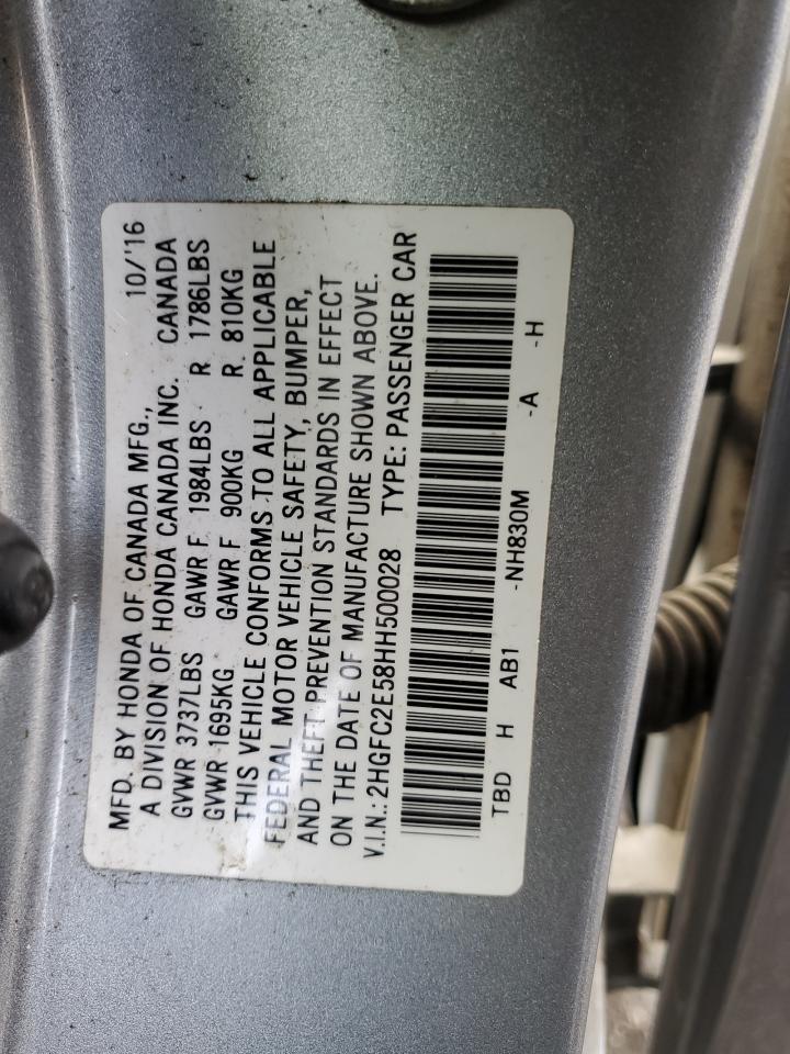 Lot #3028648287 2017 HONDA CIVIC LX