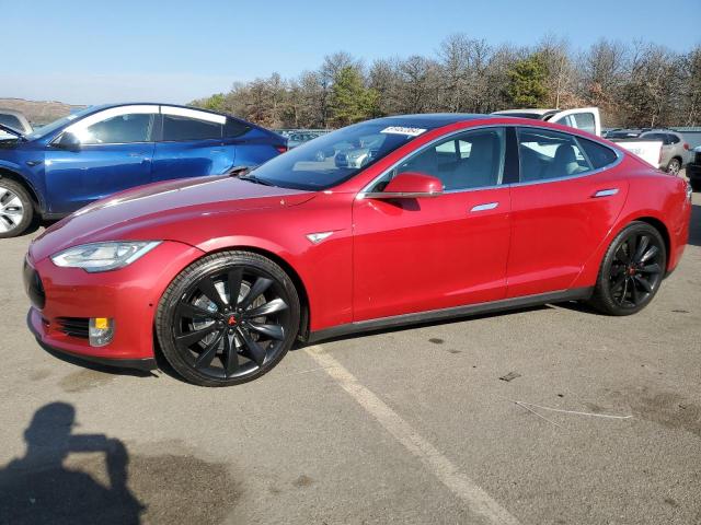 TESLA MODEL S 2015 red hatchbac electric 5YJSA1E29FF118418 photo #1