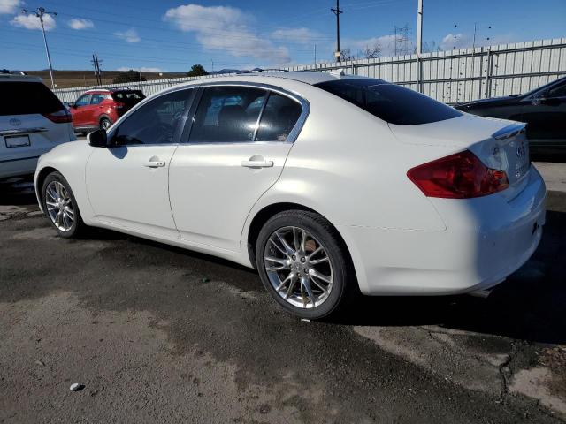 INFINITI G37 2013 white  gas JN1CV6AR9DM752330 photo #3