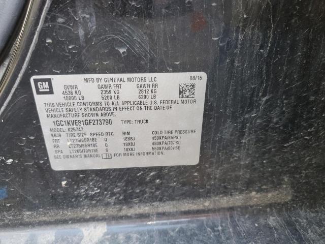 2016 CHEVROLET SILVERADO - 1GC1KVE81GF273790