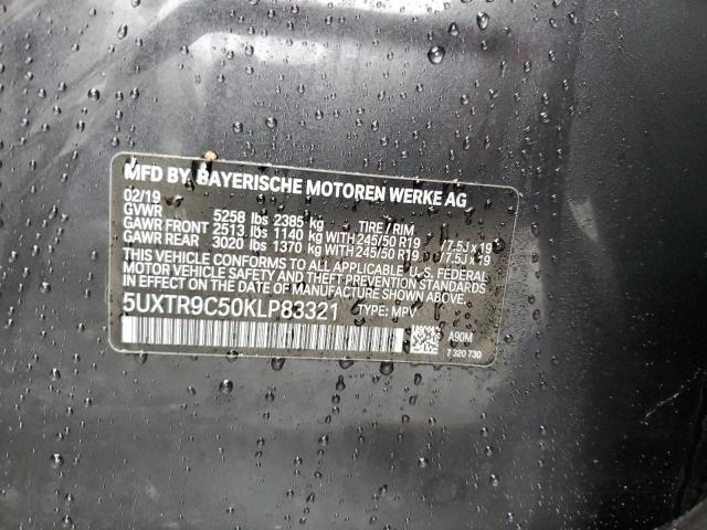 2019 BMW X3 XDRIVE3 - 5UXTR9C50KLP83321