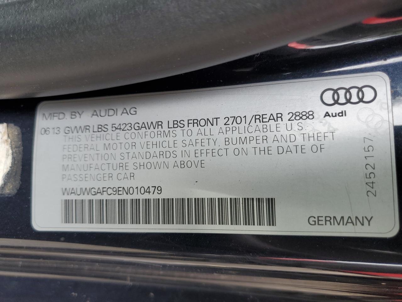 Lot #2991102185 2014 AUDI A7 PREMIUM