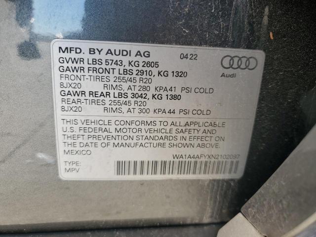 2022 AUDI SQ5 PREMIU - WA1A4AFYXN2102097