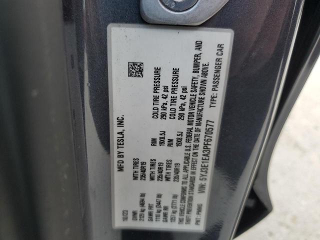 2023 TESLA MODEL 3 - 5YJ3E1EA3PF670577