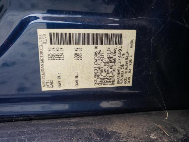 2020 NISSAN MAXIMA SL - 1N4AA6DV1LC374491