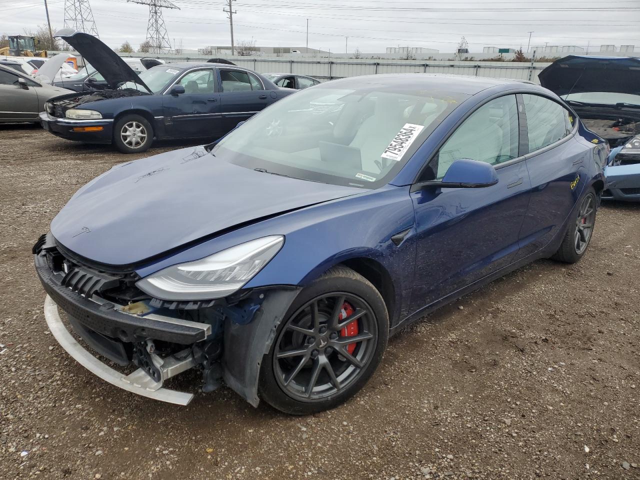 Lot #2994108263 2019 TESLA MODEL 3