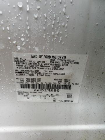 2015 FORD FLEX SEL 2FMGK5C87FBA18943