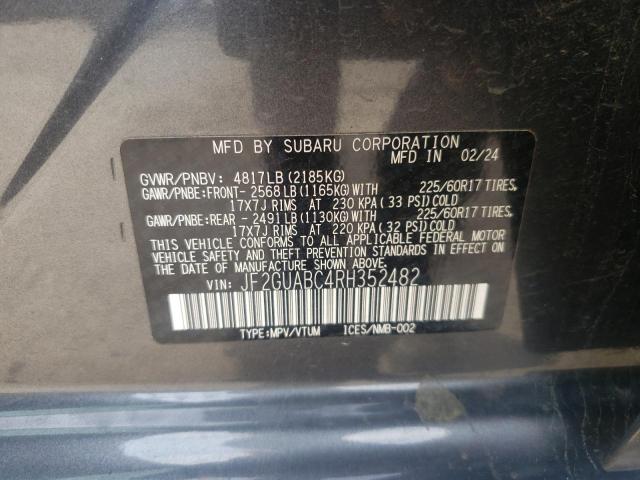 2024 SUBARU CROSSTREK - JF2GUABC4RH352482
