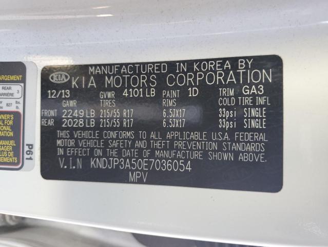 VIN KNDJP3A50E7036054 2014 KIA SOUL no.13