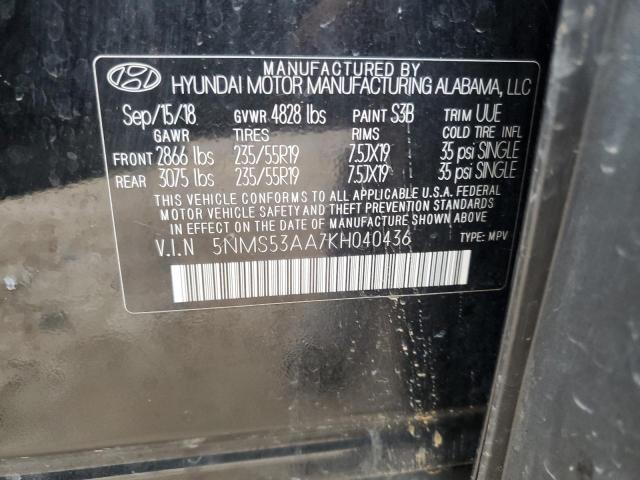 2019 HYUNDAI SANTA FE L - 5NMS53AA7KH040436
