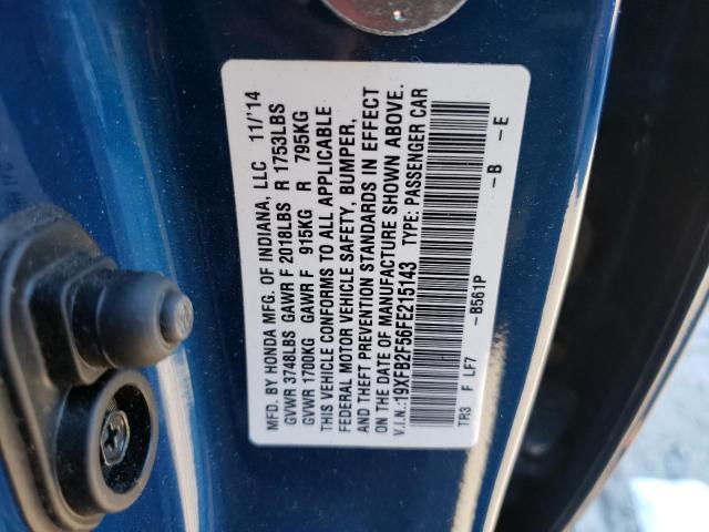 2015 HONDA CIVIC LX - 19XFB2F56FE215143
