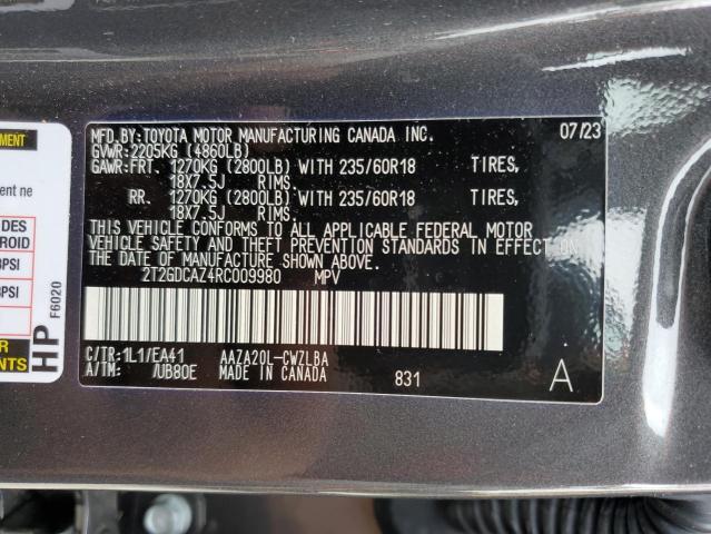 VIN 2T2GDCAZ4RC009980 2024 LEXUS NX 250 PRE no.12