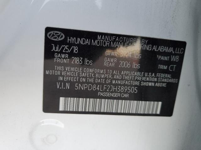 VIN 5NPD84LF2JH389505 2018 HYUNDAI ELANTRA no.12