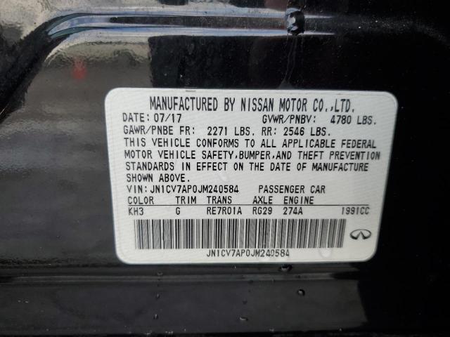 2018 INFINITI Q50 PURE - JN1CV7AP0JM240584