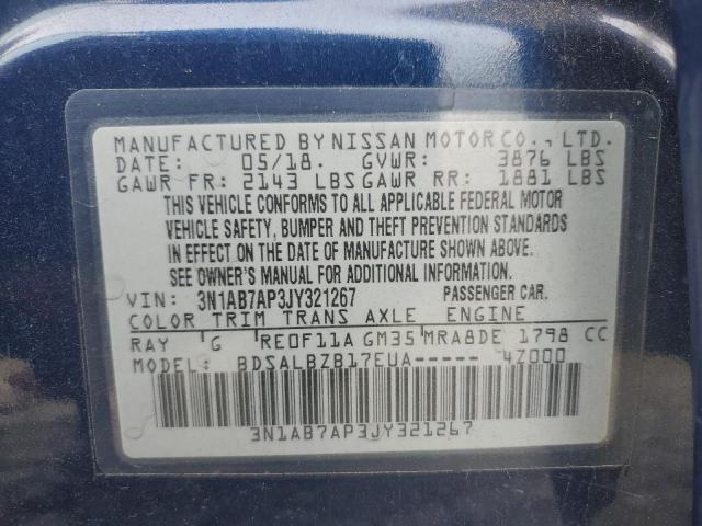 2018 NISSAN SENTRA S - 3N1AB7AP3JY321267