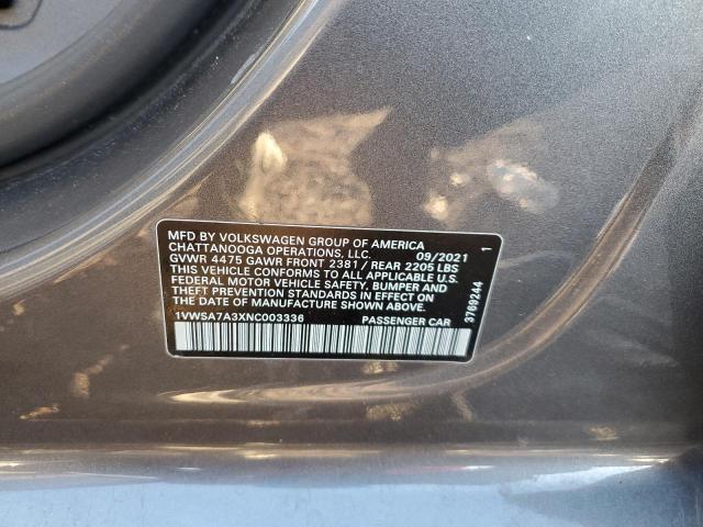 2022 VOLKSWAGEN PASSAT SE 1VWSA7A3XNC003336