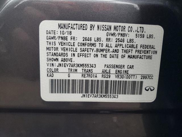 2019 INFINITI Q50 LUXE - JN1EV7AR3KM555343
