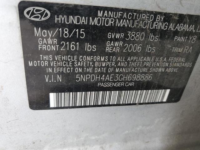 2016 HYUNDAI ELANTRA SE - 5NPDH4AE3GH698886