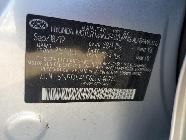 VIN 5NPD84LF6LH540221 2020 HYUNDAI ELANTRA no.12