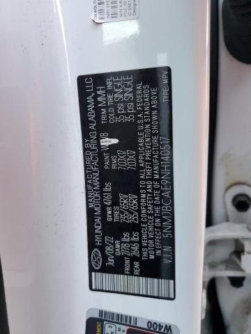 5NMJBCAE9NH140517 2022 HYUNDAI TUCSON