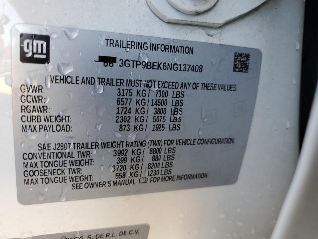 2022 GMC SIERRA LIM - 3GTP9BEK6NG137408