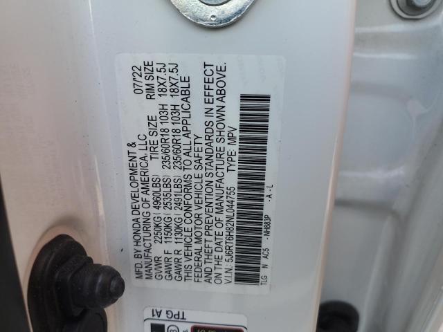 2022 HONDA CR-V EXL - 5J6RT6H82NL044755