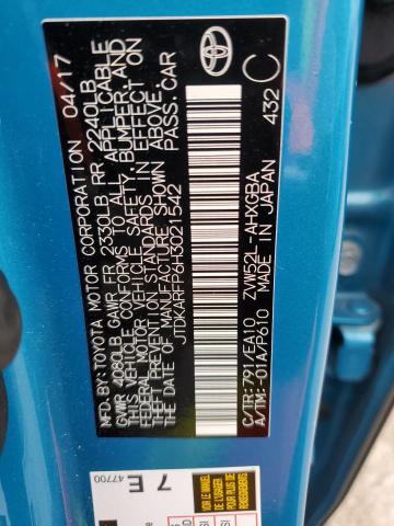 2017 TOYOTA PRIUS PRIM - JTDKARFP6H3021542