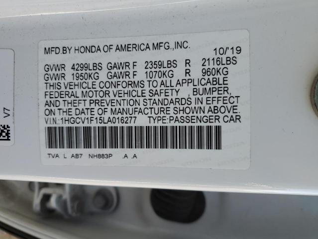 VIN 1HGCV1F15LA016277 2020 HONDA ACCORD no.12