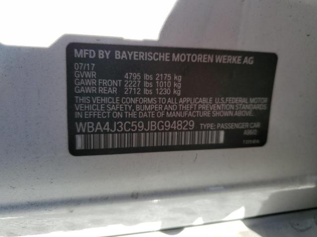 VIN WBA4J3C59JBG94829 2018 BMW 4 SERIES no.12