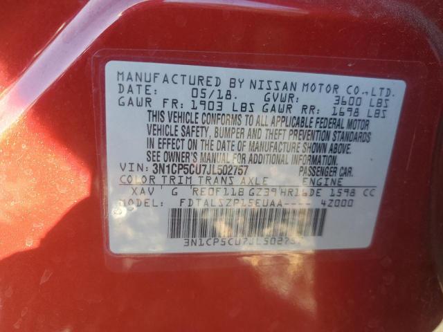 2018 NISSAN KICKS S - 3N1CP5CU7JL502757