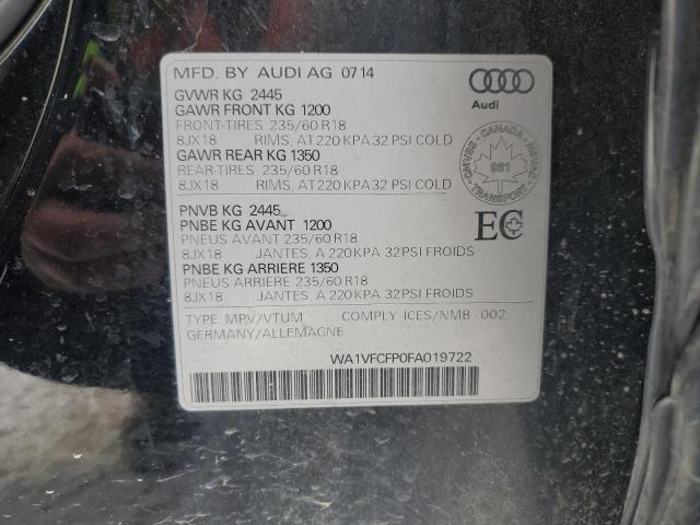 2015 AUDI Q5 PRESTIG WA1VFCFP0FA019722