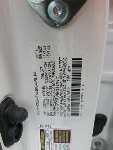 2018 HONDA CR-V EXL - 5J6RW1H85JL003301