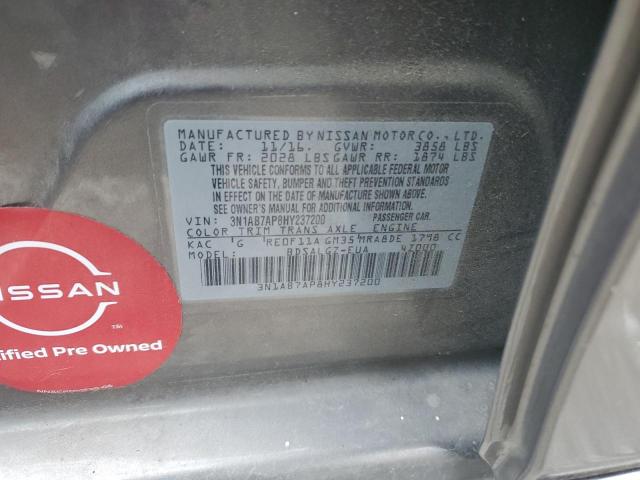 2017 NISSAN SENTRA S - 3N1AB7AP8HY237200