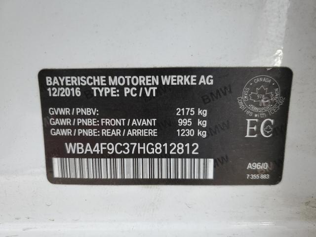 VIN WBA4F9C37HG812812 2017 BMW 4 SERIES no.12