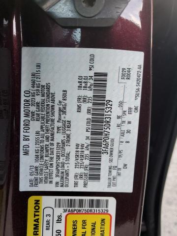 VIN 3FA6P0H75DR315329 2013 FORD FUSION no.12