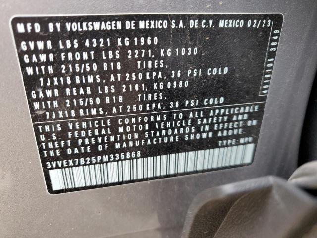 VIN 3VVEX7B25PM335868 2023 VOLKSWAGEN TAOS SE no.13