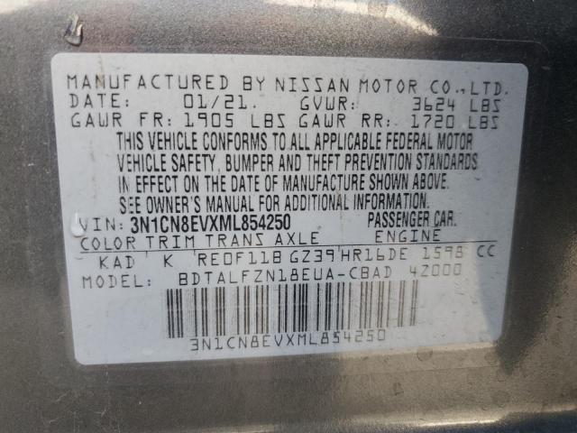 VIN 3N1CN8EVXML854250 2021 NISSAN VERSA no.13