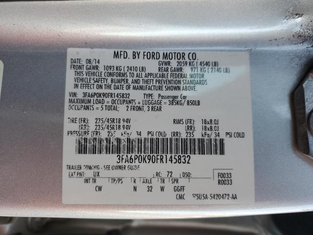 2015 FORD FUSION TIT - 3FA6P0K90FR145832