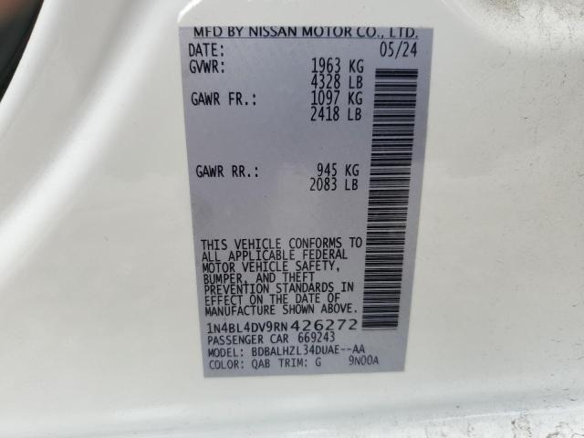 2024 NISSAN ALTIMA SV - 1N4BL4DV9RN426272