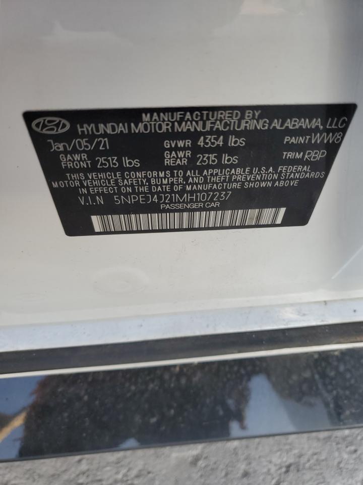 Lot #3028539955 2021 HYUNDAI SONATA SEL