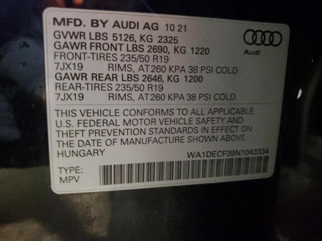 VIN WA1DECF39N1043334 2022 AUDI Q3 no.12